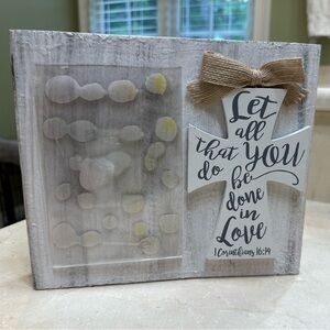 White Wooden Bible Verse Picture Frame